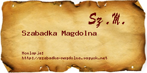 Szabadka Magdolna névjegykártya